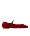 Aeyde Square Head Flat-soled Shoes In Red