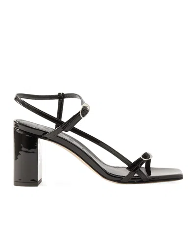 Aeyde Square-headed High-heeled Sandals In Black