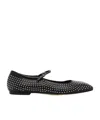 Aeyde Square Toe Ballet Flats In Black