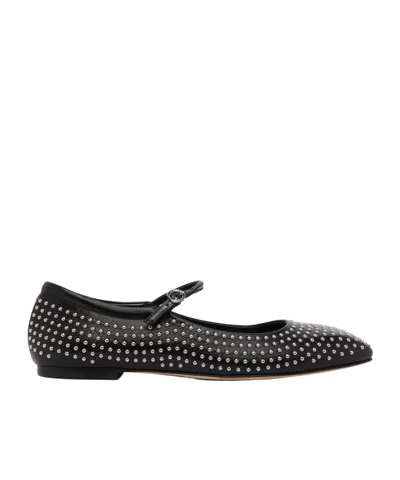 Aeyde Square Toe Ballet Flats In Black