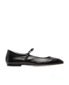 Aeyde Square Toe Ballet Shoes In Black