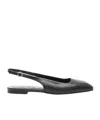 Aeyde 10mm Geraldine Napa Slingback Flats In Black