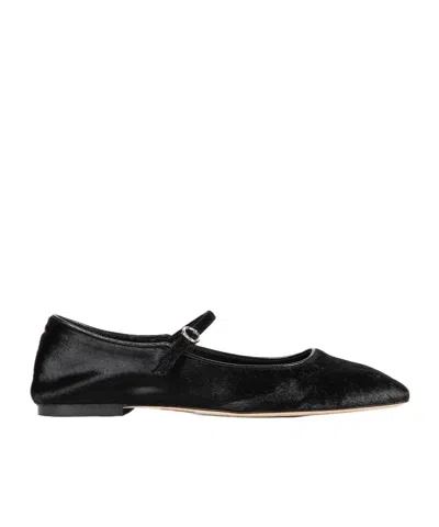 Aeyde Square-toe Flat Shoes In Black