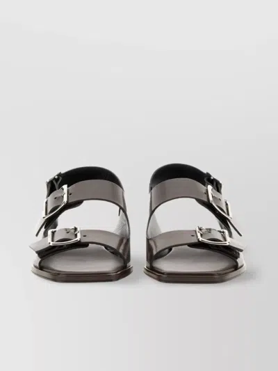 Aeyde Square Toe Flat Sole Open Sandals