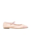 Aeyde Uma Cap Satin Ballerinas In Gold