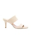 Aeyde Square Toe High Heel Sandals In Latte