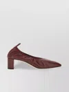 Aeyde Burgundy Narissa Ruched Heels