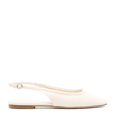 AEYDE SQUARE-TOE LEATHER BALLERINA SHOES