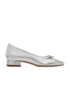 Aeyde Square-toe Leather Ballerina Shoes In White