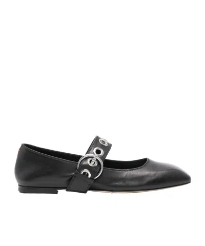 Aeyde Square-toed Ballet Shoes In Black