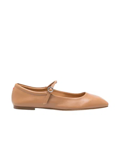 Aeyde Square-toed Ballet Shoes In Nude