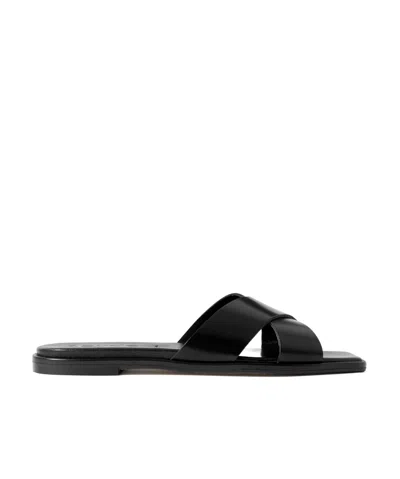 Aeyde Square Toed Slippers In Black