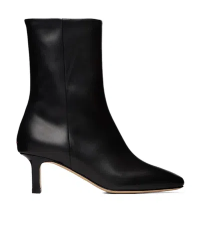 Aeyde Square-toe Ankle Boots In Black