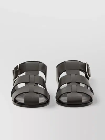 AEYDE STRAPPY OPEN TOE FLAT SOLE SANDALS