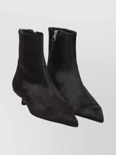 Aeyde Stylish Ankle Length Kitten Heel Boots In Black