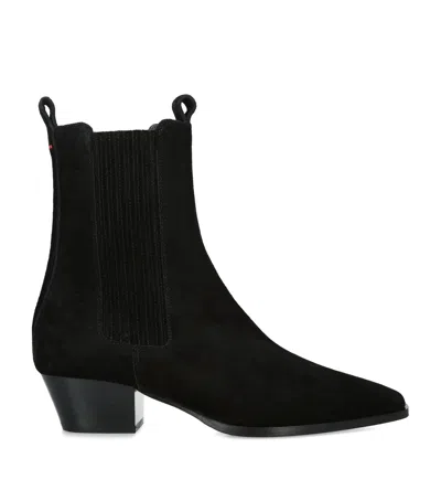 Aeyde Suede Agata Ankle Boots 40 In Black