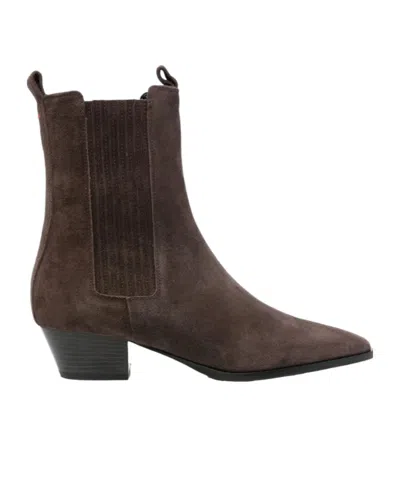 Aeyde 40mm Agata Suede Boots In Brown