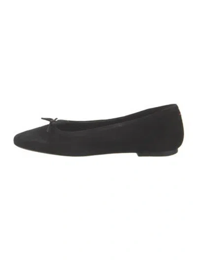 Pre-owned Aeyde Suede Ballet Flats In Black