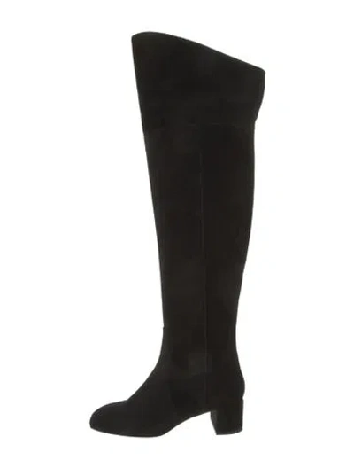 Pre-owned Aeyde Suede Boots In Black
