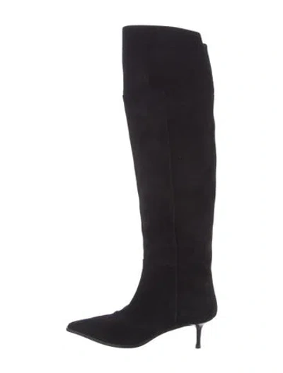 Pre-owned Aeyde Suede Boots In Black