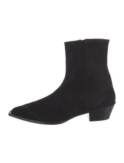 Pre-owned Aeyde Suede Boots In Black