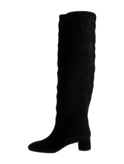 Pre-owned Aeyde Suede Boots In Black