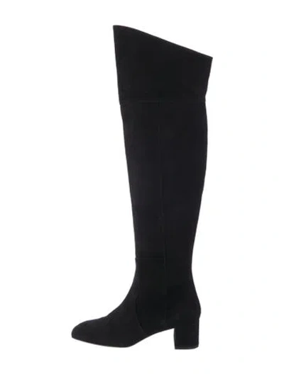 Pre-owned Aeyde Suede Boots In Black