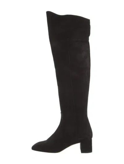 Pre-owned Aeyde Suede Boots In Black