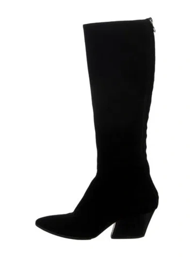 Pre-owned Aeyde Suede Boots In Black