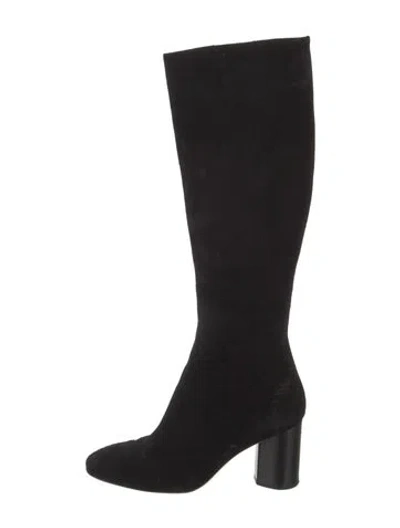 Pre-owned Aeyde Suede Boots In Black