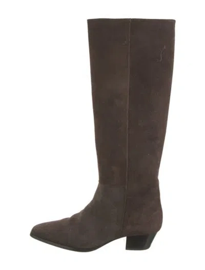 Pre-owned Aeyde Suede Boots In Brown