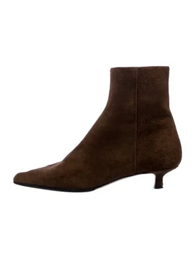 Pre-owned Aeyde Suede Boots In Brown