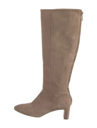 Pre-owned Aeyde Suede Boots In Neutral