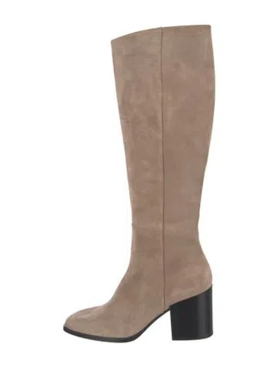 Pre-owned Aeyde Suede Boots In Neutrals