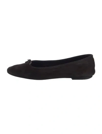 Pre-owned Aeyde Suede Bow Accents Ballet Flats In Multi