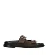 Aeyde Suede Buckle Meena Slides