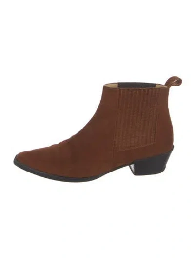 Pre-owned Aeyde Suede Chelsea Boots In Brown