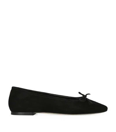 Aeyde Suede Delfina Ballet Flats In Black