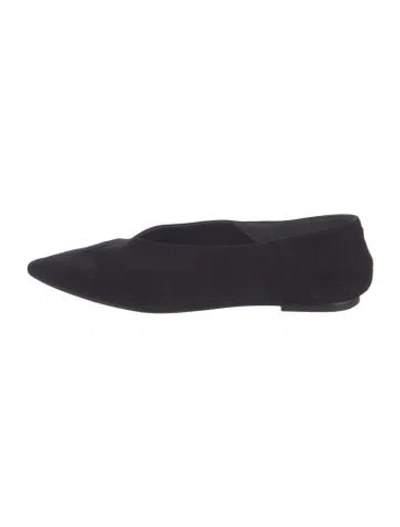 Pre-owned Aeyde Suede Flats In Black