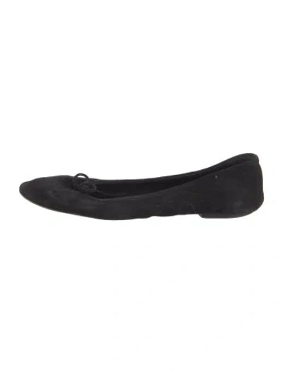 Pre-owned Aeyde Suede Flats In Black