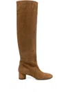 Aeyde Suede Knee-high Boots In Brown