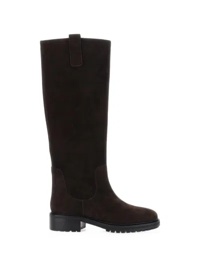 AEYDE SUEDE KNEE-HIGH BOOTS