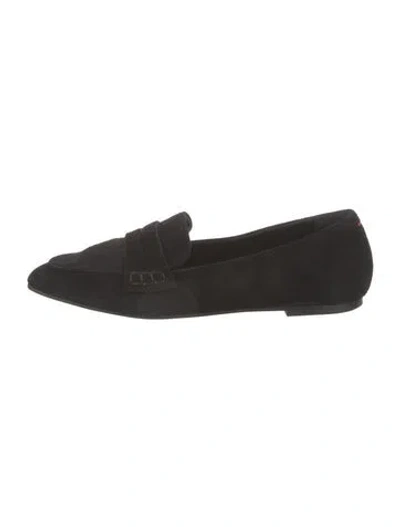 Pre-owned Aeyde Suede Loafers In Black