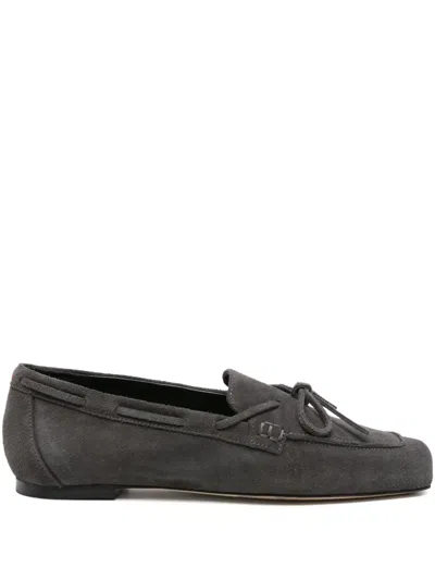 Aeyde Suede Loafers In Gray