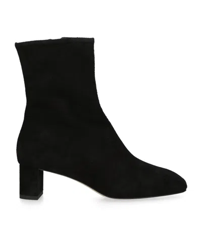 Aeyde Suede Millie Ankle Boots 45 In Black
