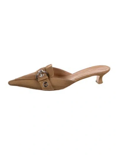 Pre-owned Aeyde Suede Mules In Brown