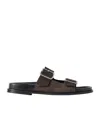 Aeyde Suede Sandals In Brown