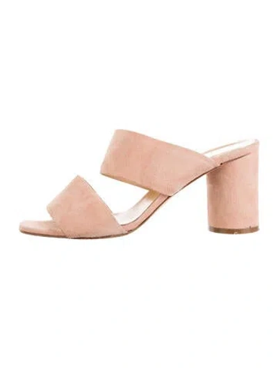 Pre-owned Aeyde Suede Slides In Neutrals