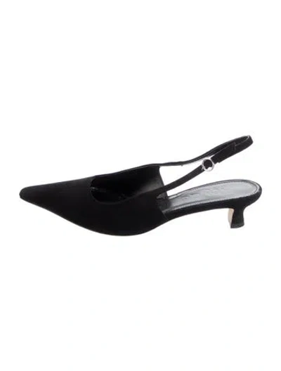 Pre-owned Aeyde Suede Slingback Pumps In Black