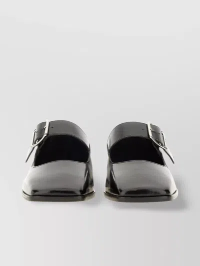 Aeyde Sunny Polido Square Toe Ballerina Shoes
